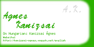 agnes kanizsai business card