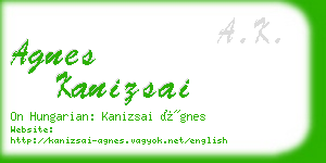 agnes kanizsai business card